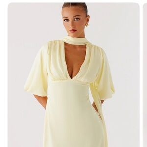 Elegant Yellow Mini Dress